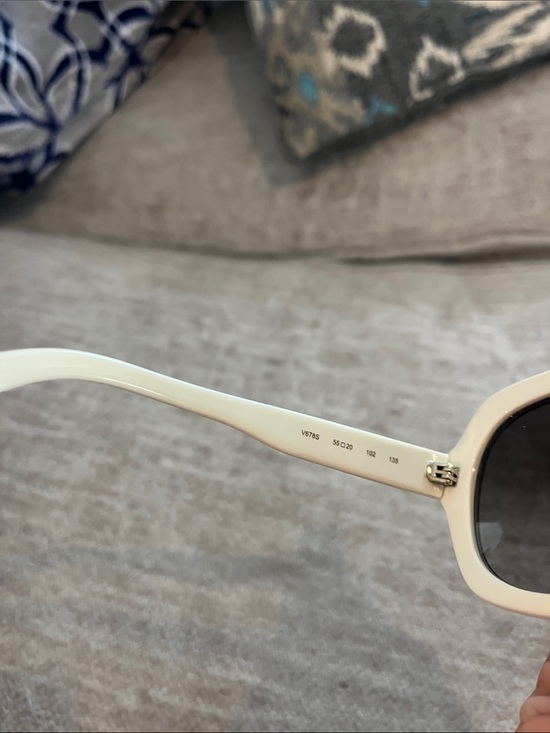 Valentino Black and White Lace Patterned Oversized Sunglasses main image 6